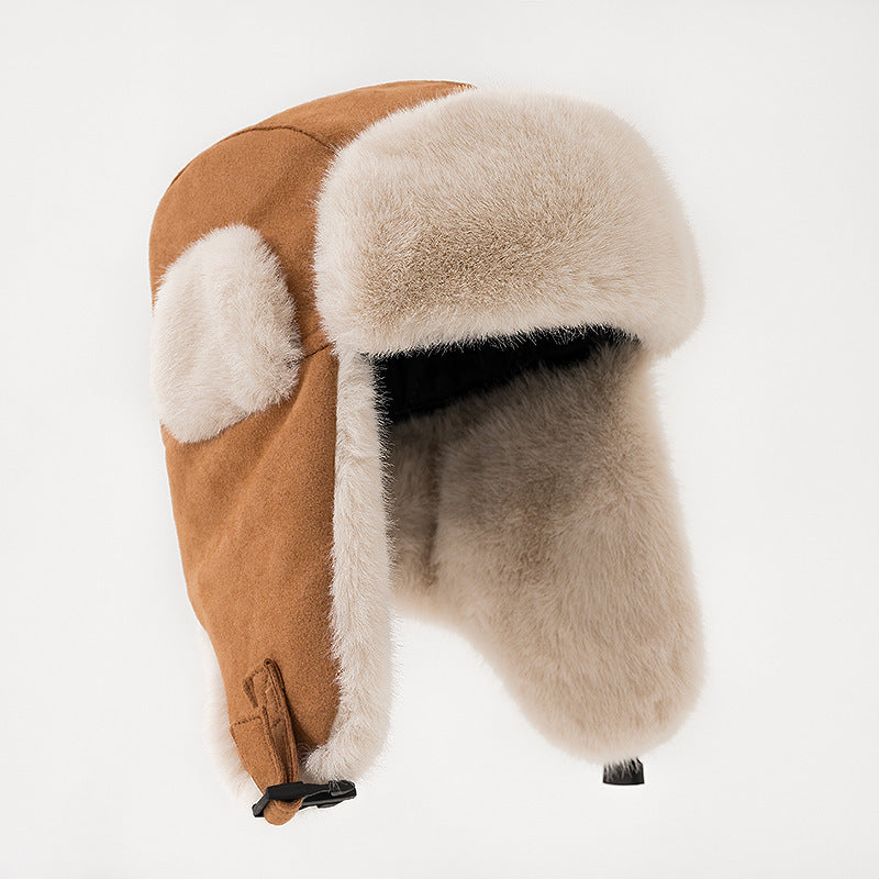 Winter Warm Suede Earmuffs Hat