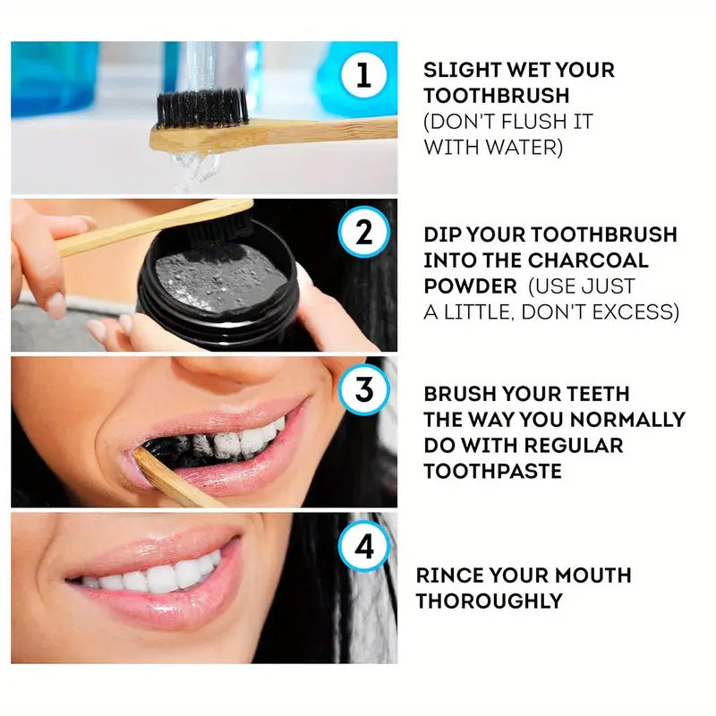Deep-Cleaning Oral Care Activated Charcoal Tooth Powder