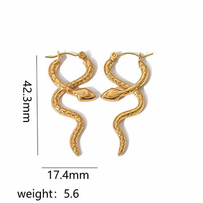 Serpentine Titanium Steel Ear Clip