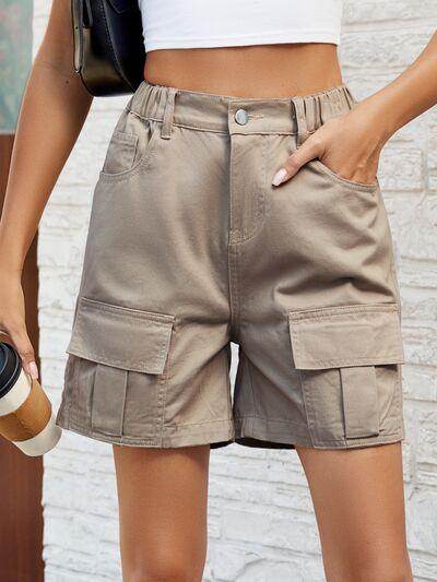 Stylish Pocketed High Waist Denim Shorts for Women