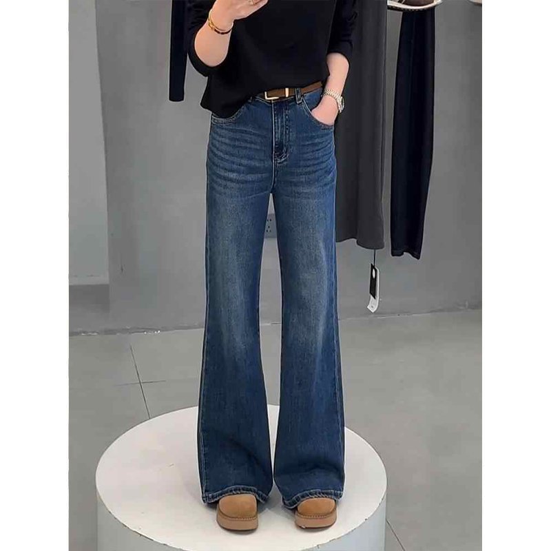 Black Flared Casual Jeans For Women