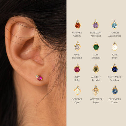 December Birthstone Zircon Earrings