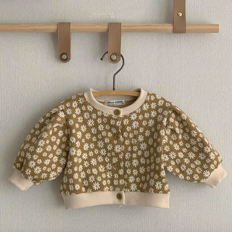 Baby Baobao Autumn Winter Dress Bubble Sleeve Princess Top