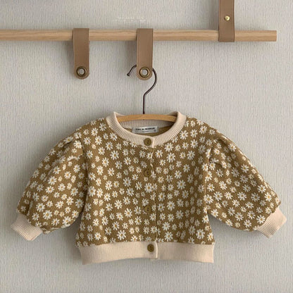 Baby Baobao Autumn Winter Dress Bubble Sleeve Princess Top