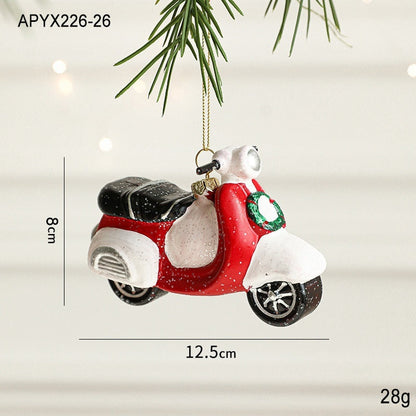 Christmas Tree Decorations Painted Plastic Christmas Pendant