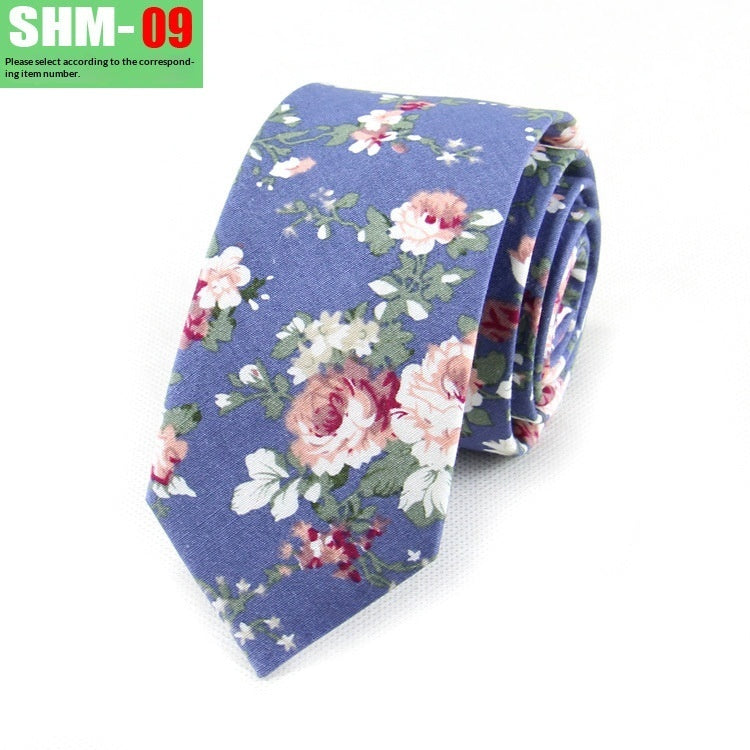 Narrow Casual Patterned Tie For Men