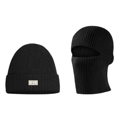 Men's Outdoor Thickened Warm Wool Hat Mask Dual-use