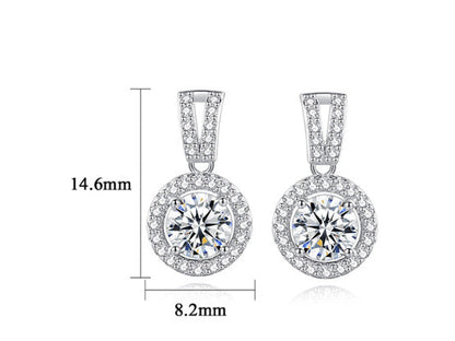 PAG & MAG Moissanite S925 Silver Stud Earrings