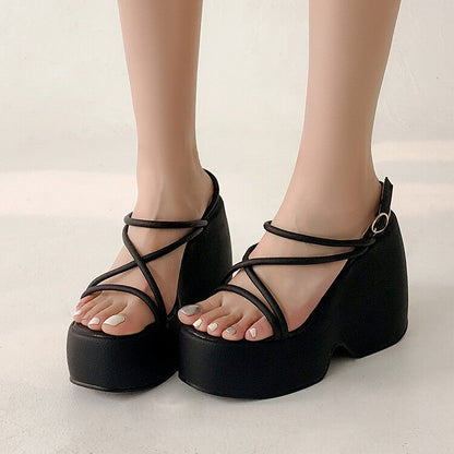 Womens Summer Platform Open-Toe Sandals