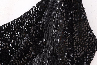 New Halter Backless Tassel Beads Decoration Jumpsuit