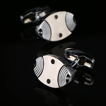 Industrial Revolution Series French Fish Shape Men's Cufflinks