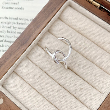 Women Sweet Cool Hollow Oval Open Ring, Ins Style Geometric Irregular Line Design, Niche Internet Celebrity Index Finger Jewelry