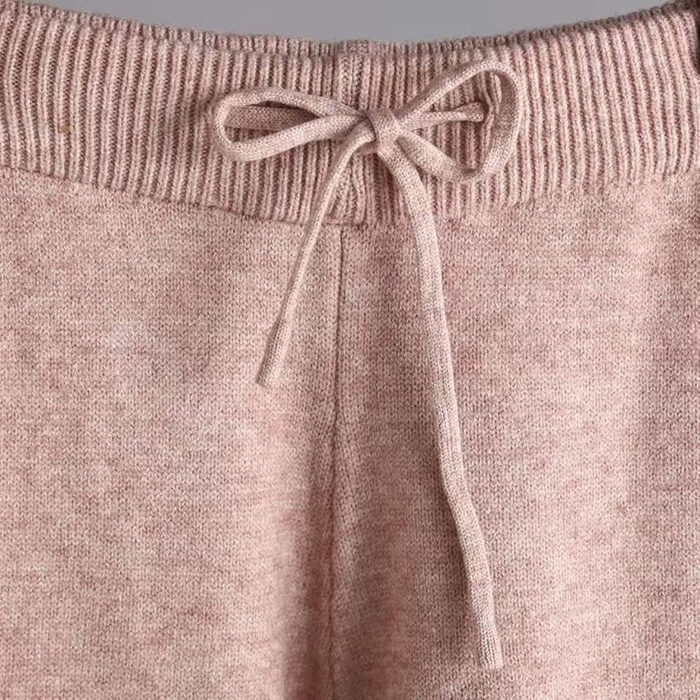 Women's Loose-fitting Half-turtleneck Knitted Set