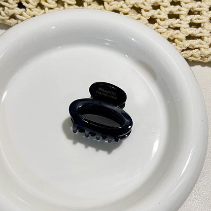 Vinegar-acid Floral Small Hair Clip Minimalist Oval Shape