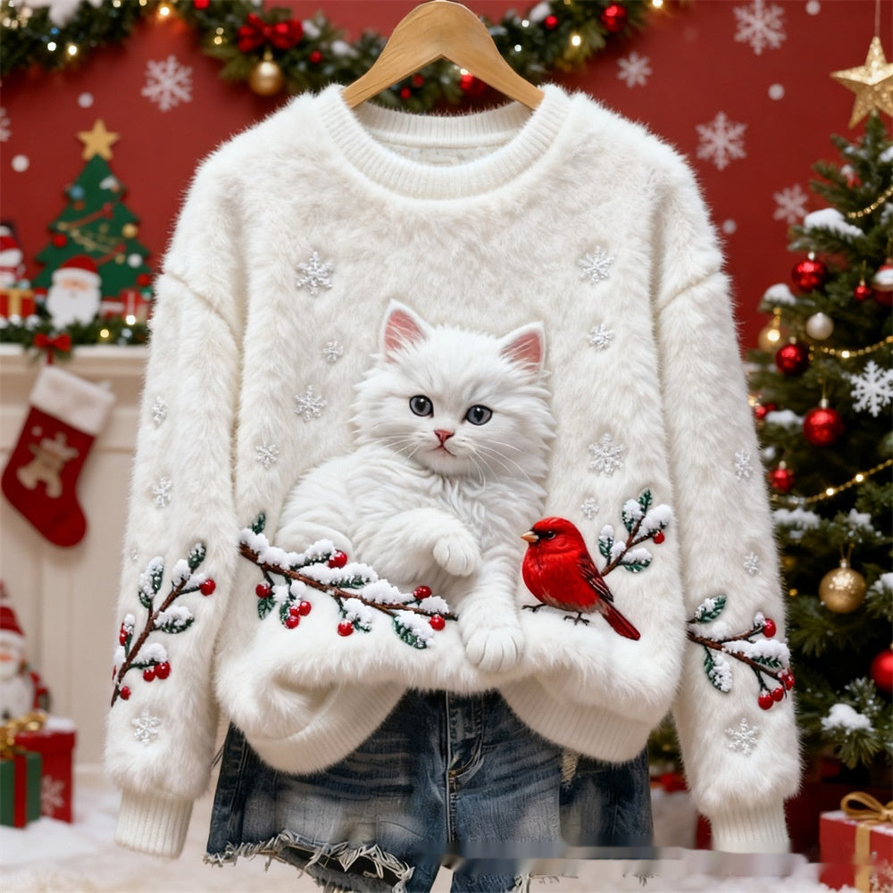 3D Digital Printed Flannel Sweatshirt Women