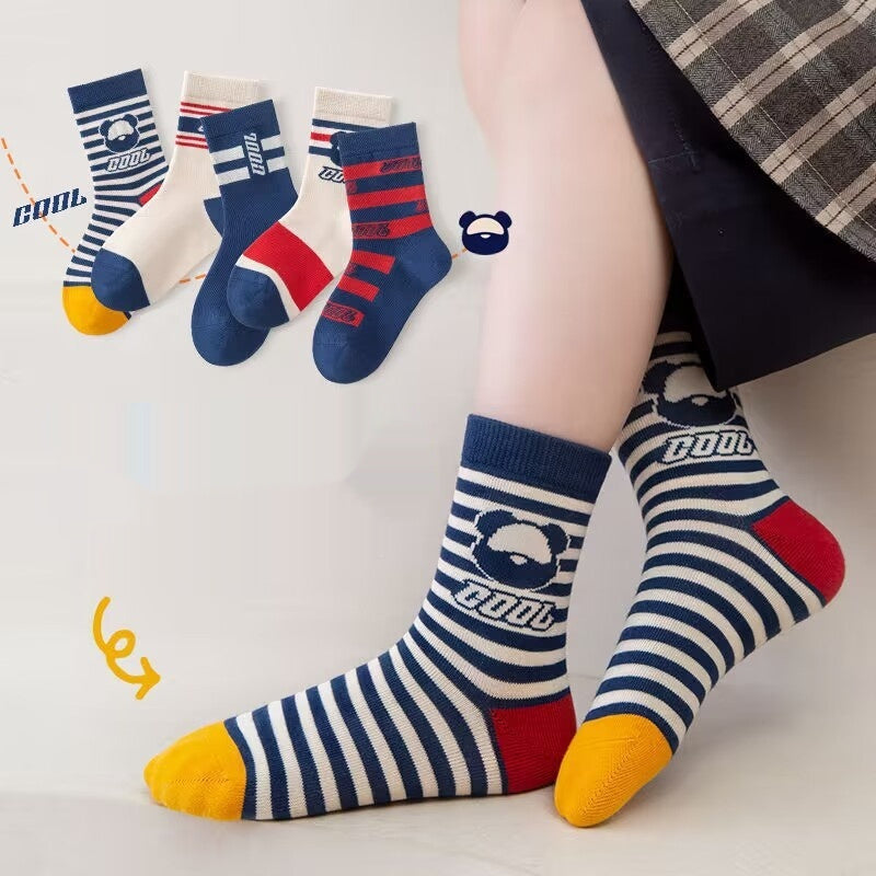 Combed Cotton Cartoon Dinosaur Baby Socks Student Socks