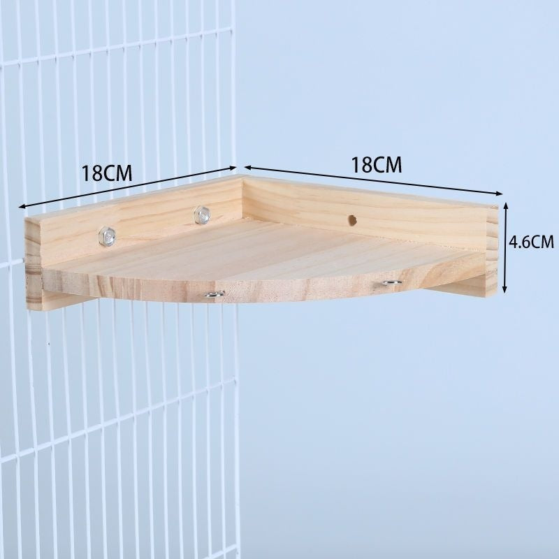 Climbing And Playing Bird Cage Accessories Toy Solid Wood Jumping Platform Standing Board