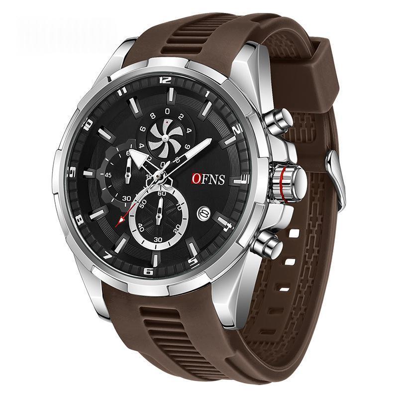 Men's Quartz Watch With A Small Three-hand Chronograph