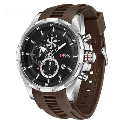 Men's Quartz Watch With A Small Three-hand Chronograph