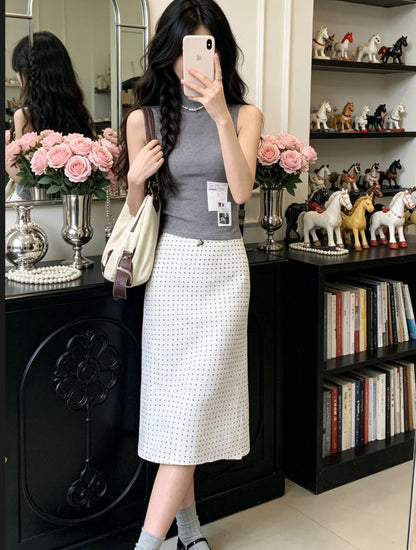 Bow-knot Ribbon Mesh Plaid Skirt For Women