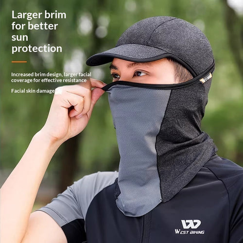 Sun-protective Breathable Ice-silk Headwear Windproof Face Mask For Sports