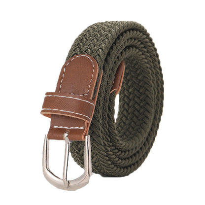Stretchy Seamless Woven Denim Canvas Belt