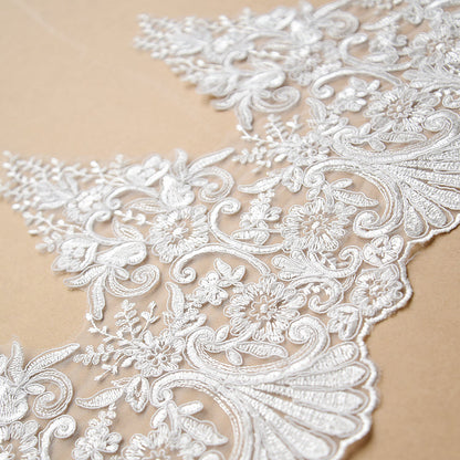 Original White Embroidery Lace Wedding Dress Accessories