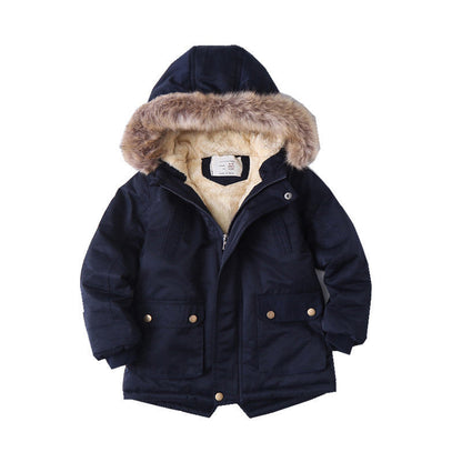 Fleece-lined Thickened Boys Cotton-padded Cotton Wadded Jacket