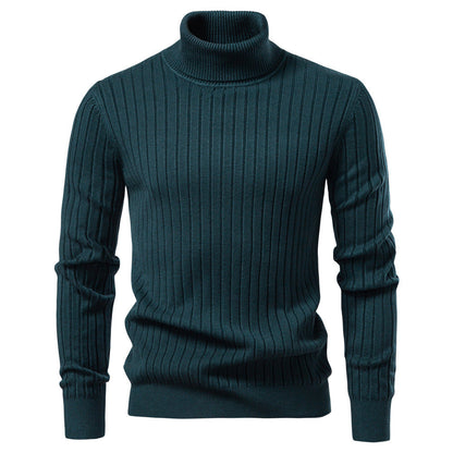 Mens Turtleneck Pullover Casual Knit Sweater