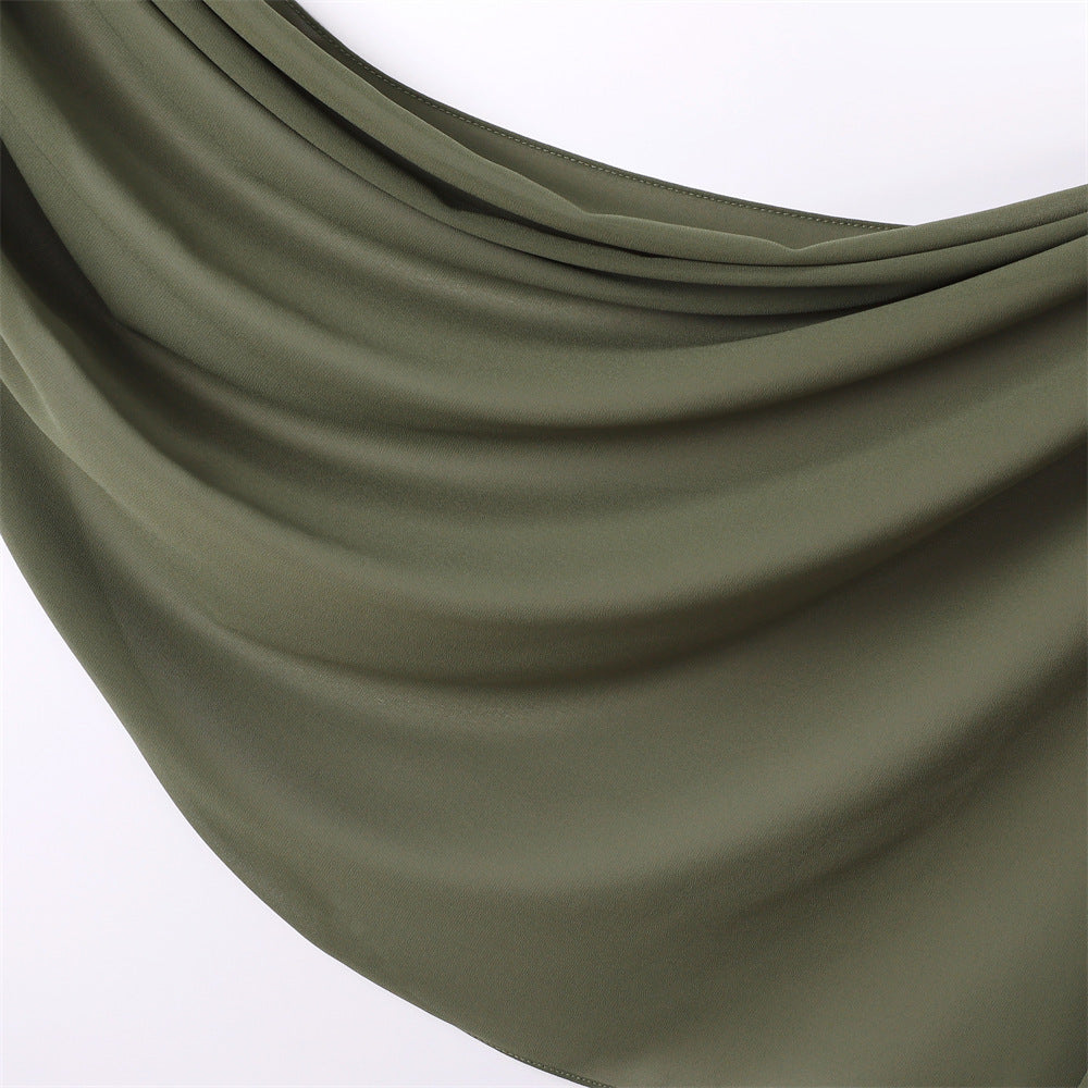 Soft Draping Solid-color Scarf For Women