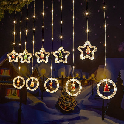 Christmas Curtain Lighting Chain Decoration