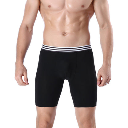 Men's Sports Briefs With Extra-long Ice Silk Boxer Briefs