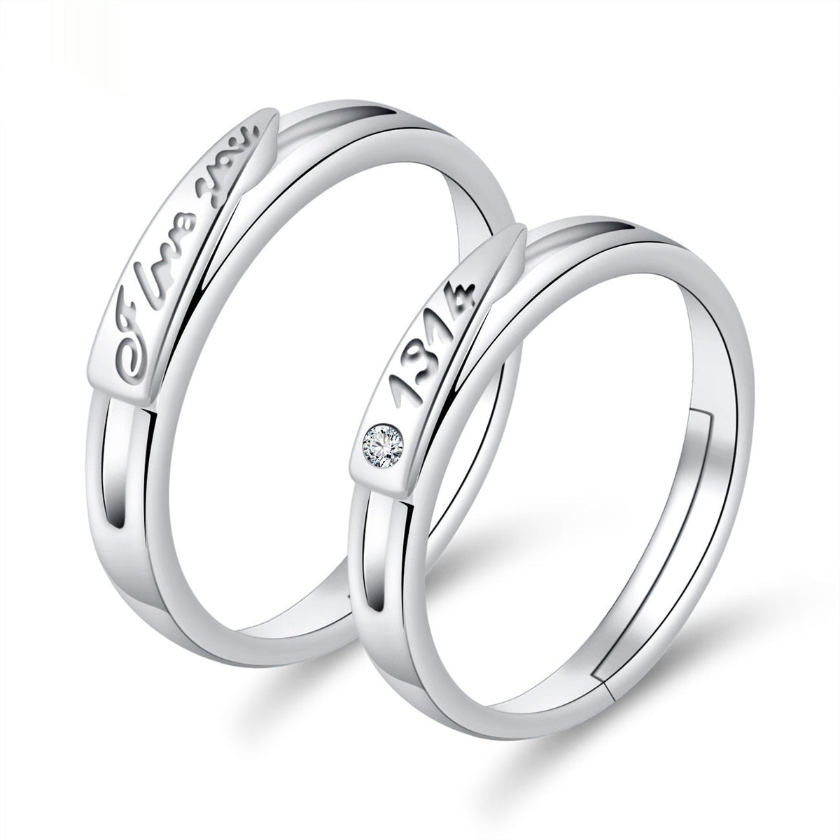 Moissanite Engagement Couple Couple Rings