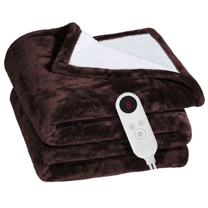 Electric Heated Flannel Throw Blanket