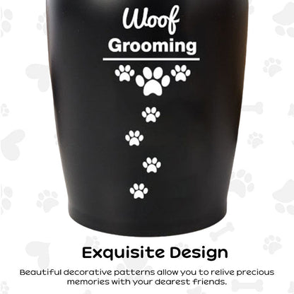 Stainless Steel Pet Memorial Urn: Black Portable & Moisture-Proof Ash Keepsake Designed for Small Pets