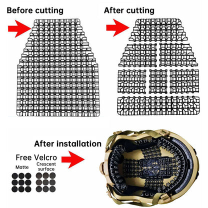Universal 4D Perforated Tactical Helmet Liner – Breathable Soft Shock-Absorbing Pad