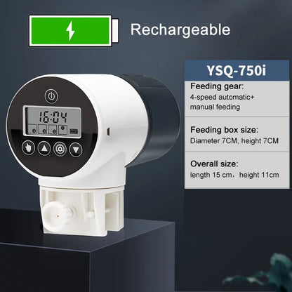 Fish tank feeder intelligent small and large capacity aquarium koi goldfish timed automatic fish feeder