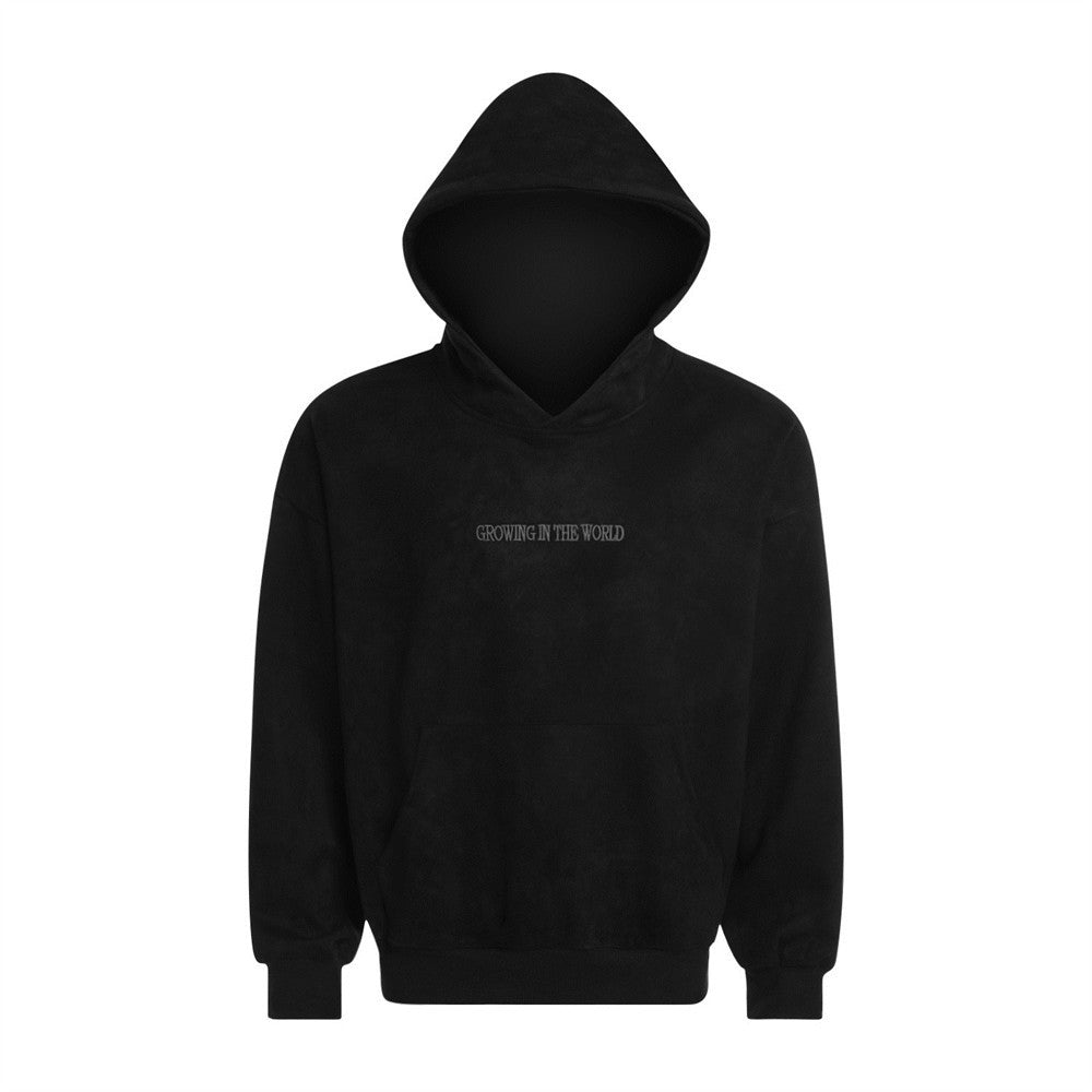 Embroidered casual pullover sweatshirt