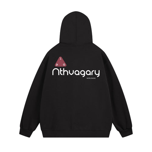 Letter printed hooded sweatshirt