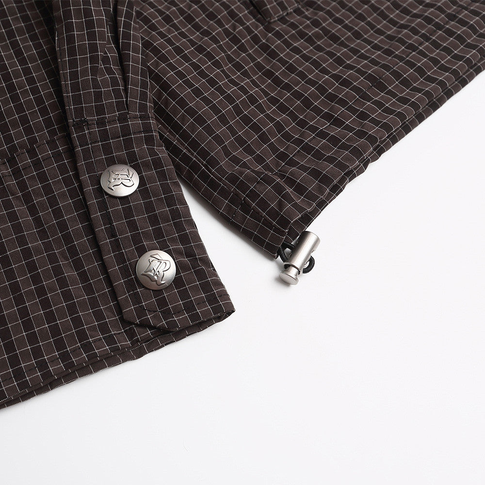 Small plaid hooded sweatshirt