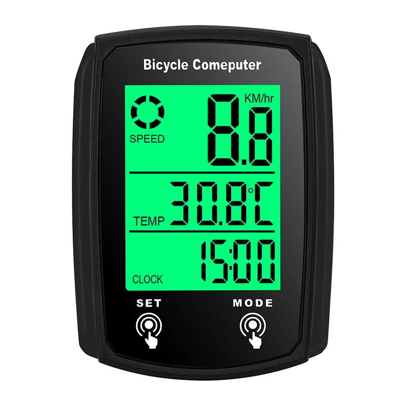 Wired LCD Digital Bicycle Computer - Speedometer and Odometer with Backlight, a Must - have Bike Accessory