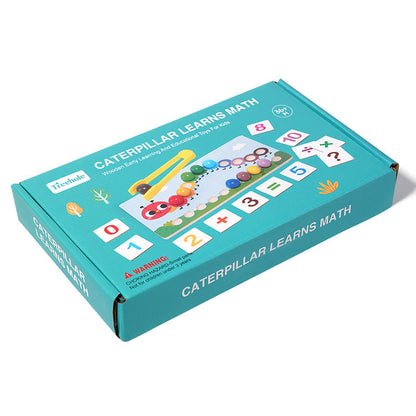 Early education puzzle children caterpillar calculation clip bead color cognition concentration training toy