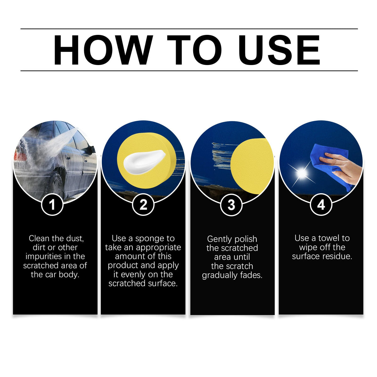 Rayhong Car Scratch Remover, Car Scratch Maintenance Paste Quick Scratch Clean And Easy To Use