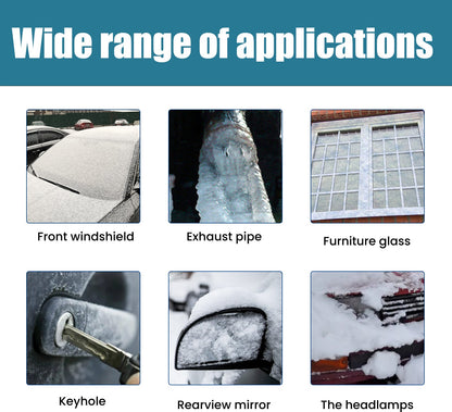 Snow Defrosting Agent, Car Windshield Windows Fast And Powerful Defrosting Defogging Deicing And Snow-melting Cleaning Agent