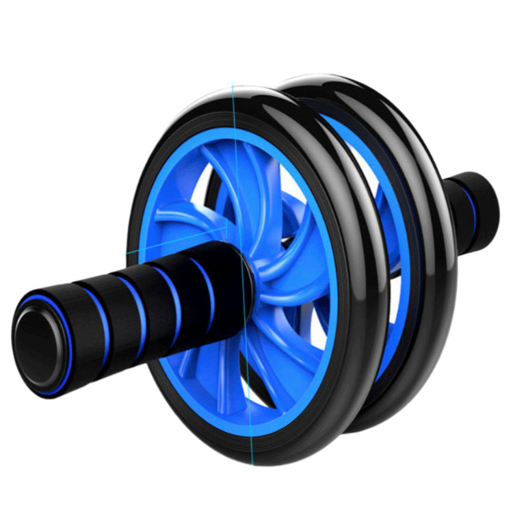 Abdominal Exercise Roller - Classic Dual Wheel with Foam Handles - Includes Extra Thick Knee Pad