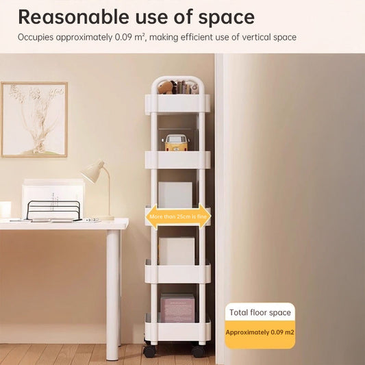 Multi-Layer Wheeled Utility Cart (for home, kitchen, bathroom storage: snacks, books)