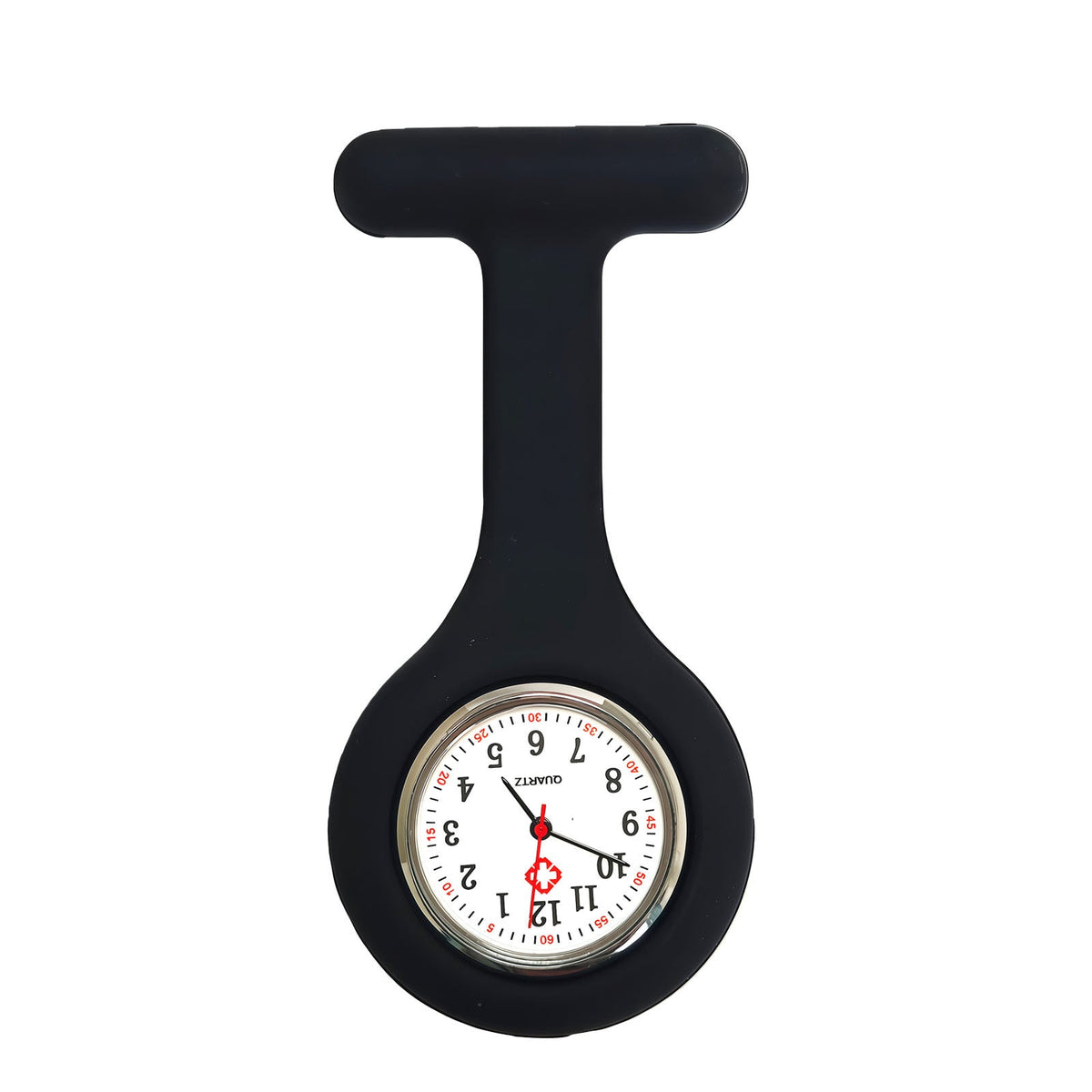 Colorful Silicone Nurse Solid Color Student Exam Pocket Watch Simple Chest Watch Round