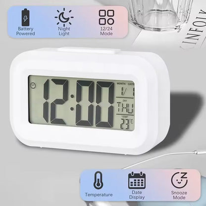 Household Digital LED Alarm Clock – Battery-Powered, Multi-Functional for Bedroom Bedside & Room Table, Ideal Home Decor