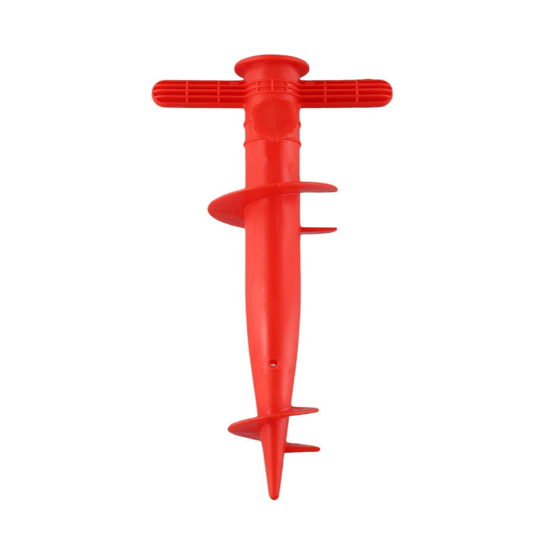 Plastic Adjustable Umbrella Base, Sun, Beach, Terrace, Sand, Ground Fixing Tools (Anchor Bracket, Spiral Tool, Tip Part), 1 Pc