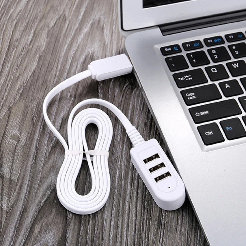 USB three in one splitter socket 3a multifunctional charger one to three port hub data extension cable